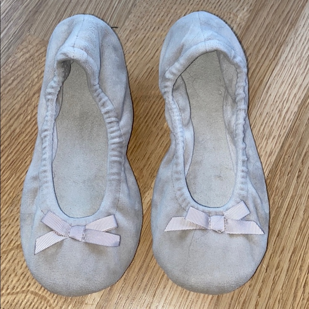 Dearfoams House Slippers Ballerina Ballet Style Velvet Velour Velvety Soft Cushy